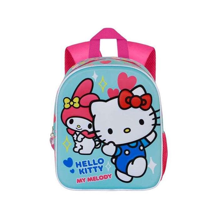 Karactermania Mochila 3D Hello Kitty Friendship Azul Poliéster/EVA 26 x11 x31 cm Preescolar 3+ años 2