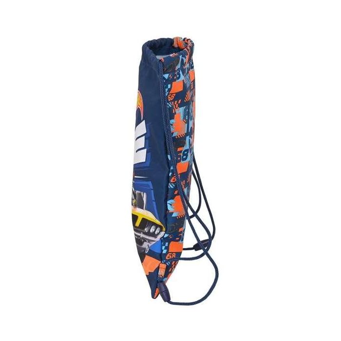 Safta Saco Plano Junior Hot Wheels "Speed Club" Azul Marino y Naranja 26x34x1 Polyester 2 Safta Saco Plano Junior Hot Wheels "Speed Club" Azul Marino y Naranja 26x34x1 Polyester 2