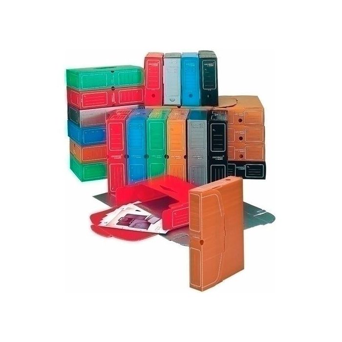 Carchivo Caja Archivo Definitivo Desplegado 100 mm Folio Azul