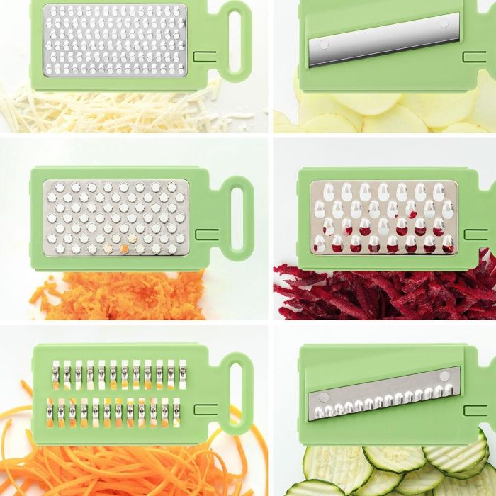 Pack Cortador de Verduras en Espiral y Mandolina-Rallador Plegable 6 en 1 InnovaGoods 15 Pack Cortador de Verduras en Espiral y Mandolina-Rallador Plegable 6 en 1 InnovaGoods 15
