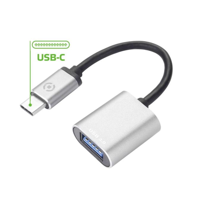 Cable USB A a USB C Celly PROUSBCUSBDS Plateado