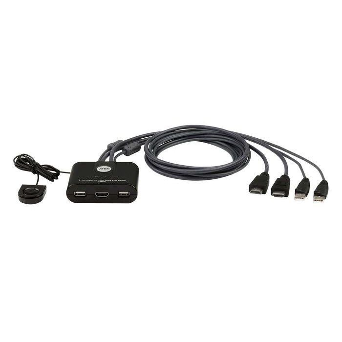 Aten 2-Port USB FHD HDMI Cable KVM Switch Aten 2-Port USB FHD HDMI Cable KVM Switch