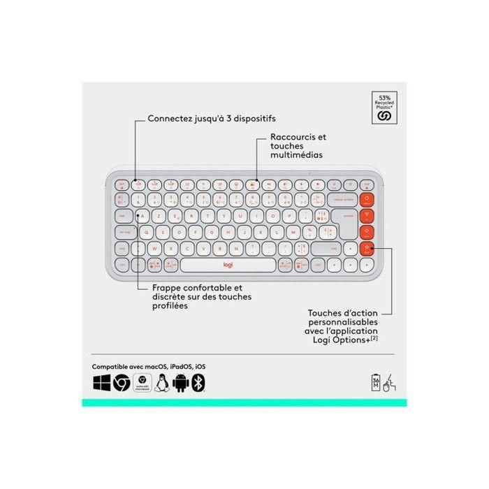Logitech LOG1729209837979 POP Icon Combo - Teclado y Ratón Inalámbricos 5