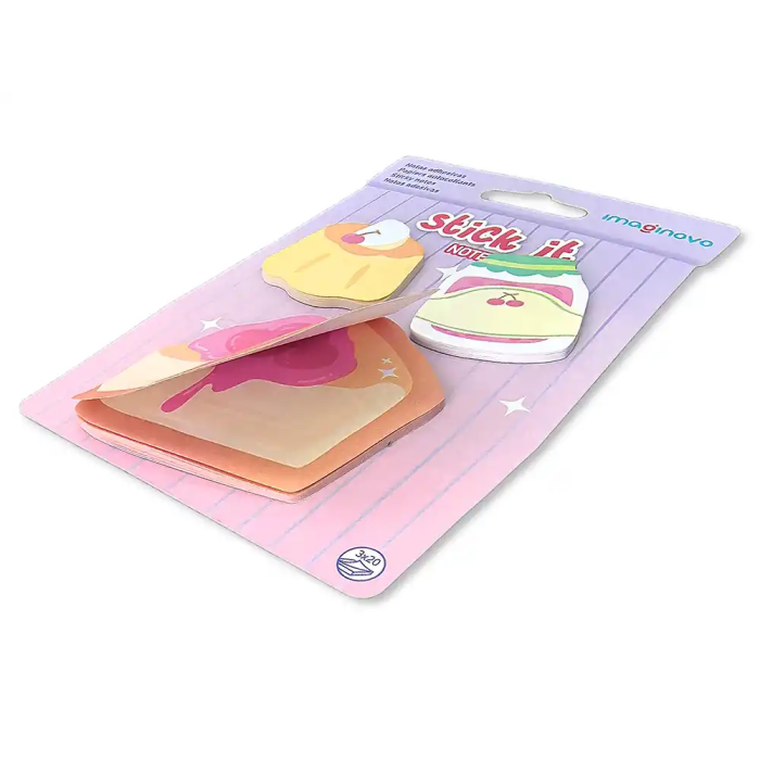 Imaginovo Bloc Notas Adhesivas Foodies Tarta 20 Hojas Tamaños Surtidos 3