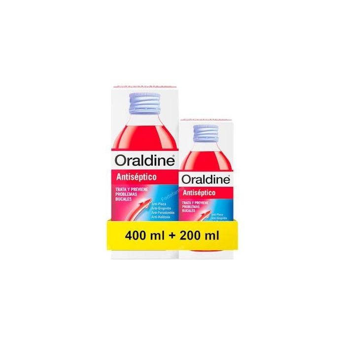 Oraldine Antiséptico Colutorio 400 ml + 200 ml Pack Ahorro