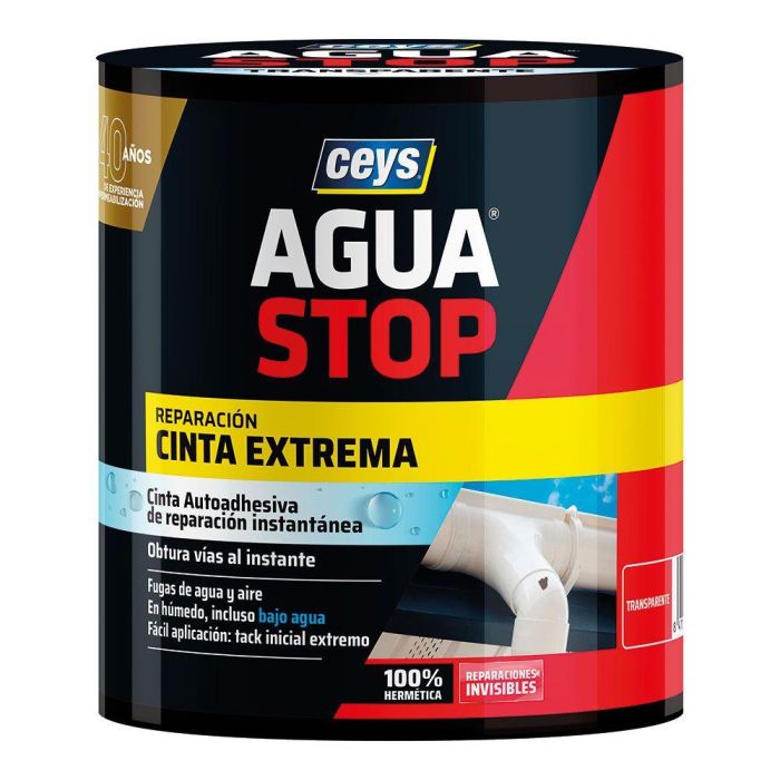 Ceys Agua Stop Cinta Extrema Instantánea Transparente Reparadora Ceys Agua Stop Cinta Extrema Instantánea Transparente Reparadora