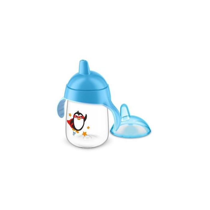 AVENT SCF796/01 Vaso con Pajita y Asas Azul 210ml para Bebés +6 Meses