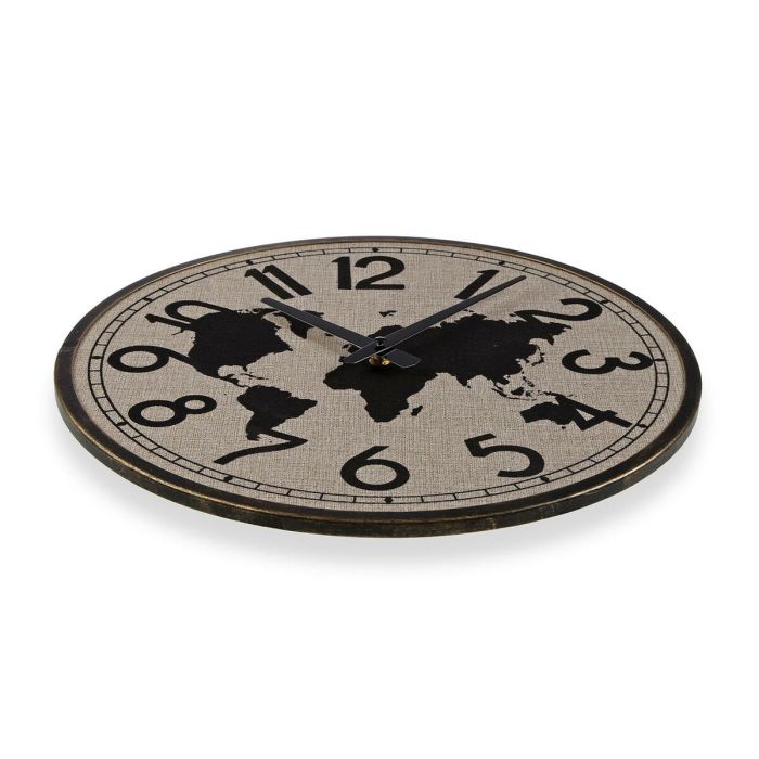 Reloj de Pared Versa Metal Mapamundi 4 x 40 x 40 cm 2