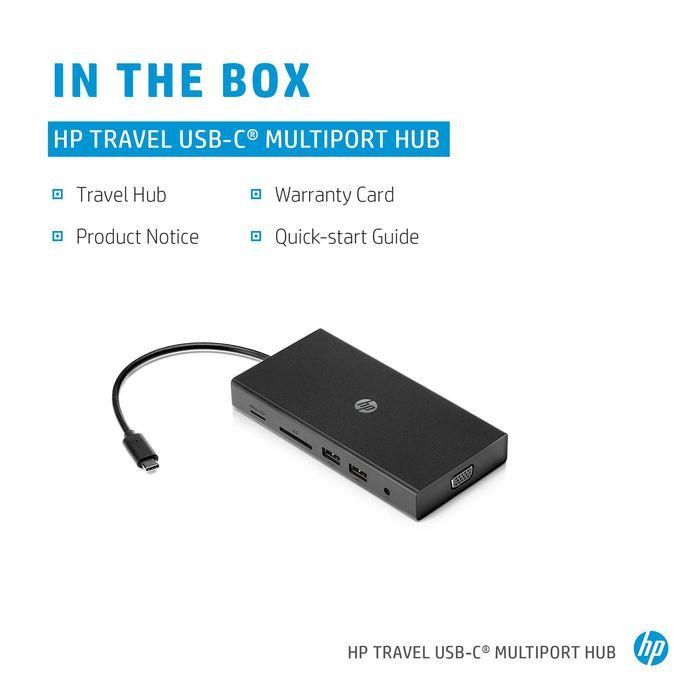 HP 140 x 70 x 20 mm Docking Travel USB C Multipuerto 6 HP 140 x 70 x 20 mm Docking Travel USB C Multipuerto 6
