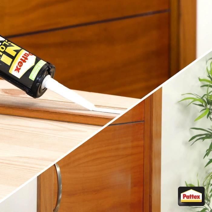 Pattex Ni Clou Ni Vis - Pegamento sin Clavos ni Tornillos, Adhesivo de Polímero para Hormigón, Madera y Plástico, Cartucho 96g 1