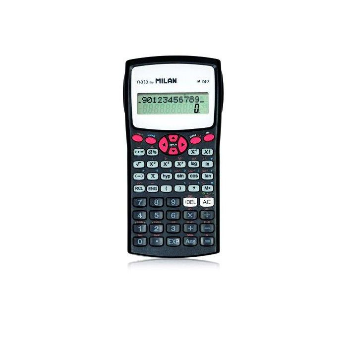 Calculadora Cientifica Milan 10+2 Digitos Negro/Rojo (2 Líneas)