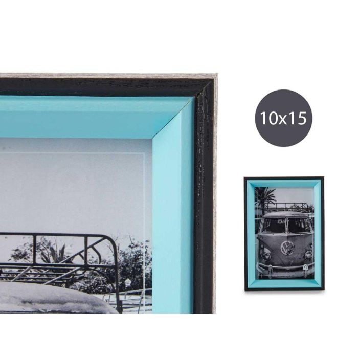 Portafotos de Madera 10x15 cm Negro y Azul - Giftdecor (24 Unidades) 3 Portafotos de Madera 10x15 cm Negro y Azul - Giftdecor (24 Unidades) 3