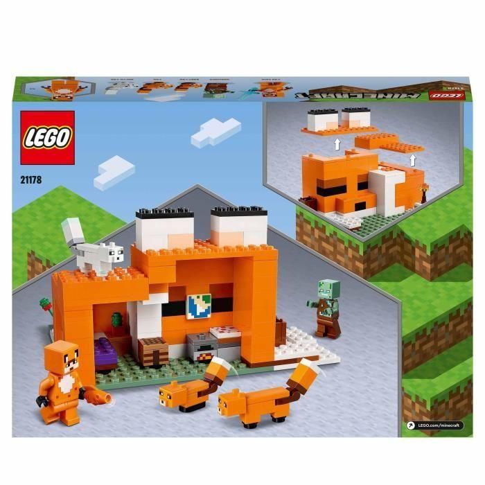 LEGO 21178 Minecraft The Fox's Refuge, Casa de juguete de construcción, Niños a partir de 8 años, Set con minifiguras de zombis, Animales 5 LEGO 21178 Minecraft The Fox's Refuge, Casa de juguete de construcción, Niños a partir de 8 años, Set con minifiguras de zombis, Animales 5