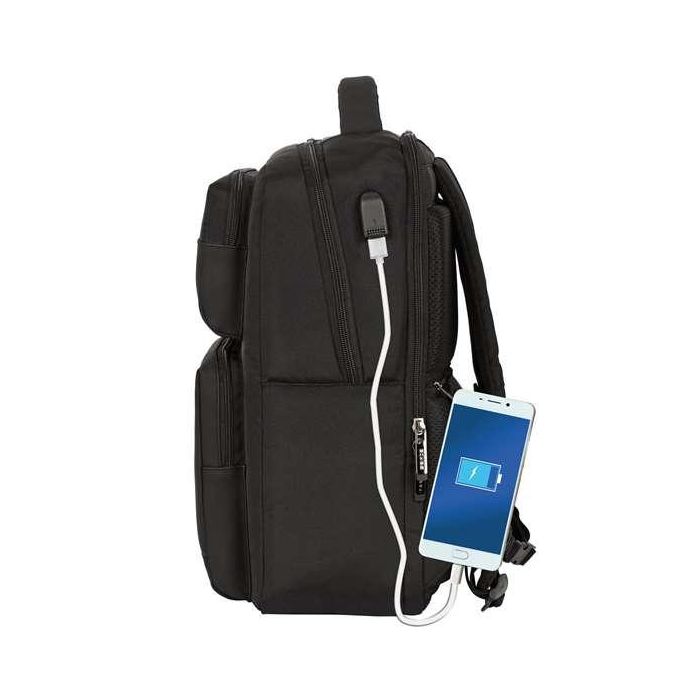 Safta Business Mochila para portátil de 15,6" con USB y 2 bolsillos, Negra, 31x44x13cm 2 Safta Business Mochila para portátil de 15,6" con USB y 2 bolsillos, Negra, 31x44x13cm 2
