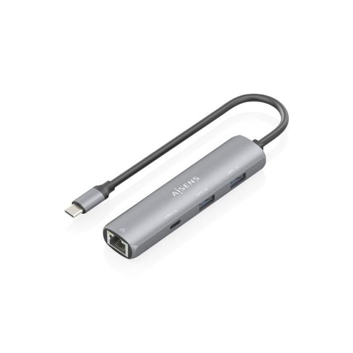 Hub USB Tipo-C Aisens ASUC-4P038-GR/ 1xUSB Tipo-C/ 2xUSB/ 1xRJ45/ Gris 0 Hub USB Tipo-C Aisens ASUC-4P038-GR/ 1xUSB Tipo-C/ 2xUSB/ 1xRJ45/ Gris 0