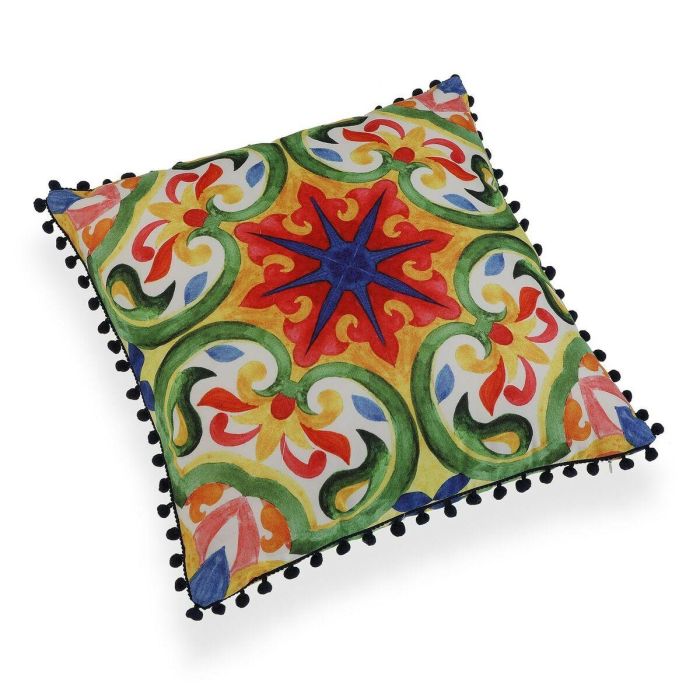 Cojín Versa Borlas Poliéster (45 x 45 cm) 0 Cojín Versa Borlas Poliéster (45 x 45 cm) 0
