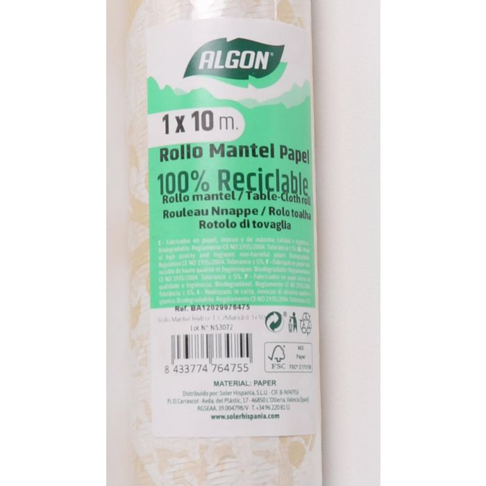 Mantel Retro1 con Mandril 1x10m - Algon (12 Unidades) 4 Mantel Retro1 con Mandril 1x10m - Algon (12 Unidades) 4