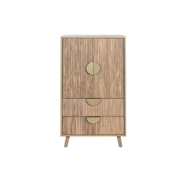 Armario Scandi DKD Home Decor Marron Dorado 40 x 110 x 60 cm 1