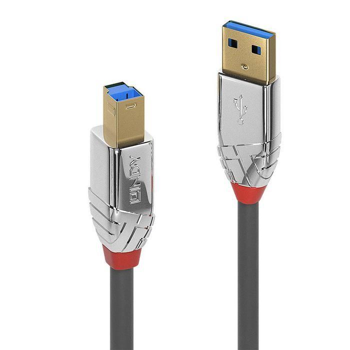 Lindy Cable USB 3.2 Gen 1 Tipo A a B 2m Cromo Line - 5Gbps, Alto Rendimiento, Triple Apantallado, Contactos Oro 24K 0 Lindy Cable USB 3.2 Gen 1 Tipo A a B 2m Cromo Line - 5Gbps, Alto Rendimiento, Triple Apantallado, Contactos Oro 24K 0