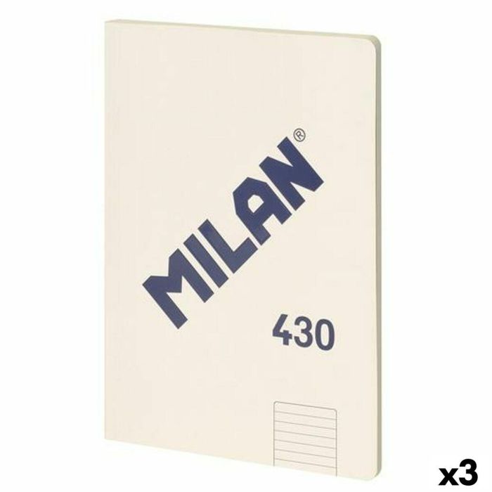 Milan libreta encolada a4 48h papel 95 gr pautado 1 línea 7mm serie 1918 beige Milan libreta encolada a4 48h papel 95 gr pautado 1 línea 7mm serie 1918 beige