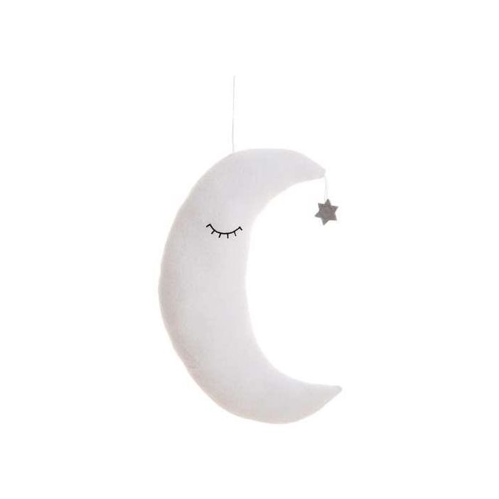 Cojín luna colgante polar blanco 38 x 30 cm Cojín luna colgante polar blanco 38 x 30 cm