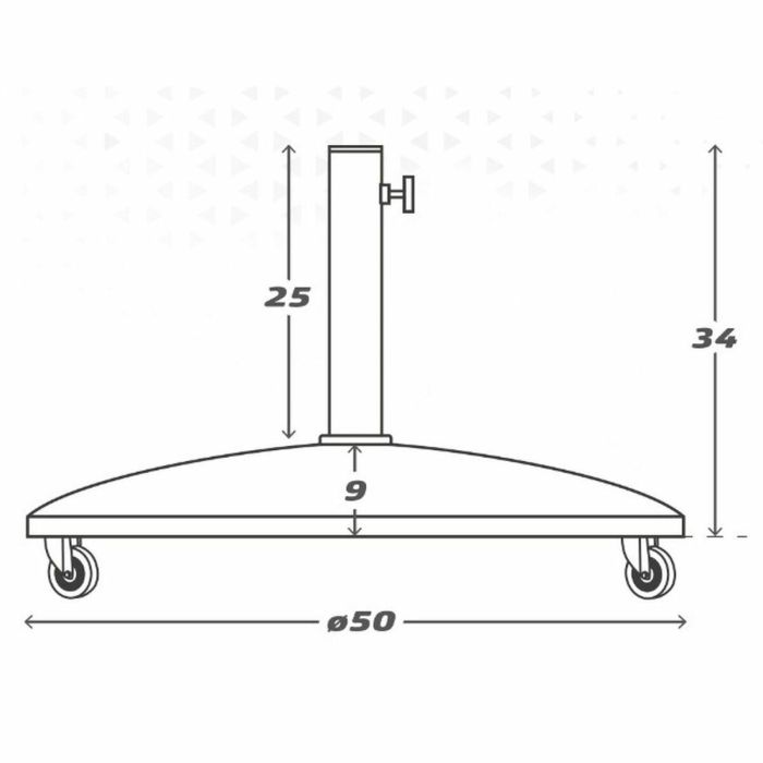 Base para Sombrilla Aktive 50 x 34 x 50 cm Cemento Acero 1