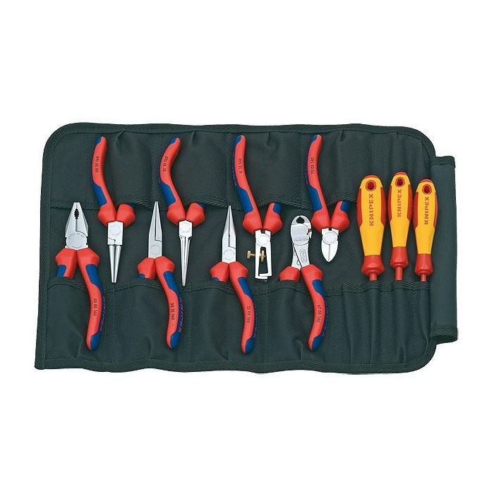 Knipex 00 19 41 Bolsa de Herramientas para Telecomunicaciones, Poliéster, Multicolor, 11 Herramientas Incluidas