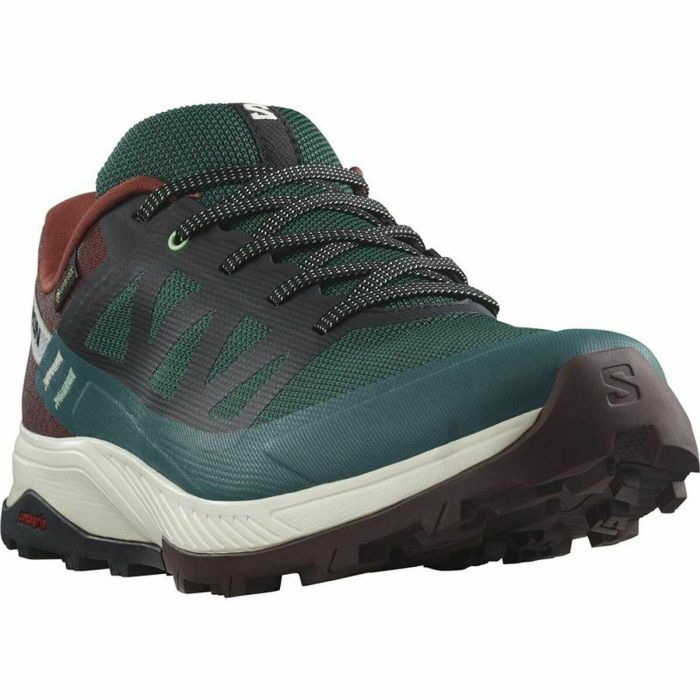 Zapatillas de Running para Adultos Salomon Outrise Burdeos Verde oscuro GORE-TEX Montaña 8 Zapatillas de Running para Adultos Salomon Outrise Burdeos Verde oscuro GORE-TEX Montaña 8