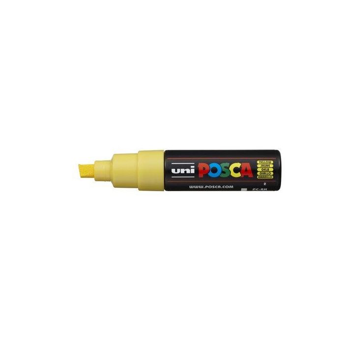 POSCA Pc-8K Marcador No Permanente Punta Biselada 8.0 mm Amarillo