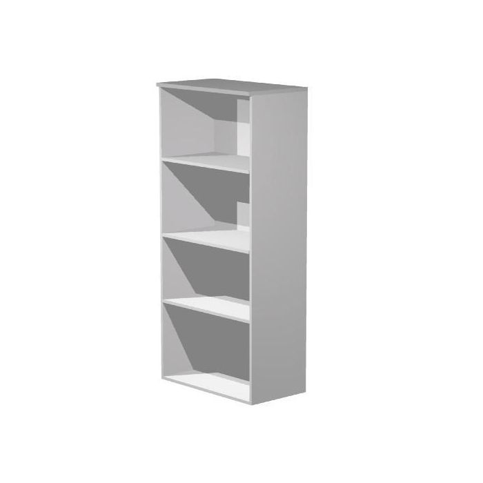 Artexport Estantería Alta Presto Abierta 3 Estantes 22 mm Con Trasera Gris