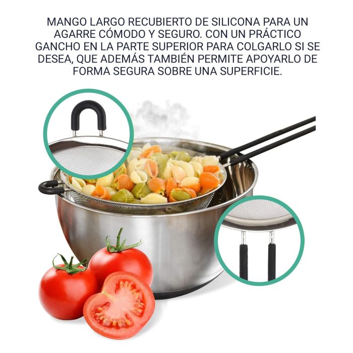 Colador de acero con mango soft 10 cm - Quttin (24 Unidades) 2 Colador de acero con mango soft 10 cm - Quttin (24 Unidades) 2