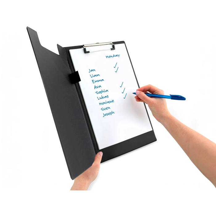 Q-connect Carpeta Miniclip Superior DIN A4 Plástico 50% Reciclado Verde Oliva Grosor 2.1 mm 8