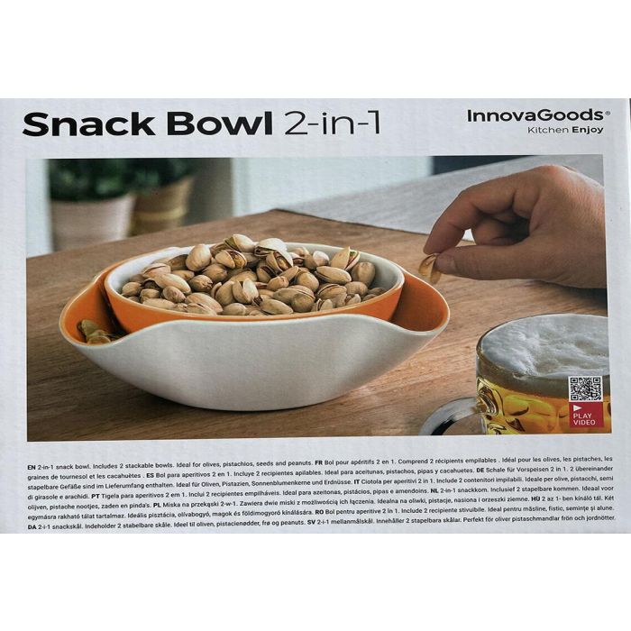 Bols para Aperitivos 2 en 1 InnovaGoods 2 Piezas 1 Bols para Aperitivos 2 en 1 InnovaGoods 2 Piezas 1