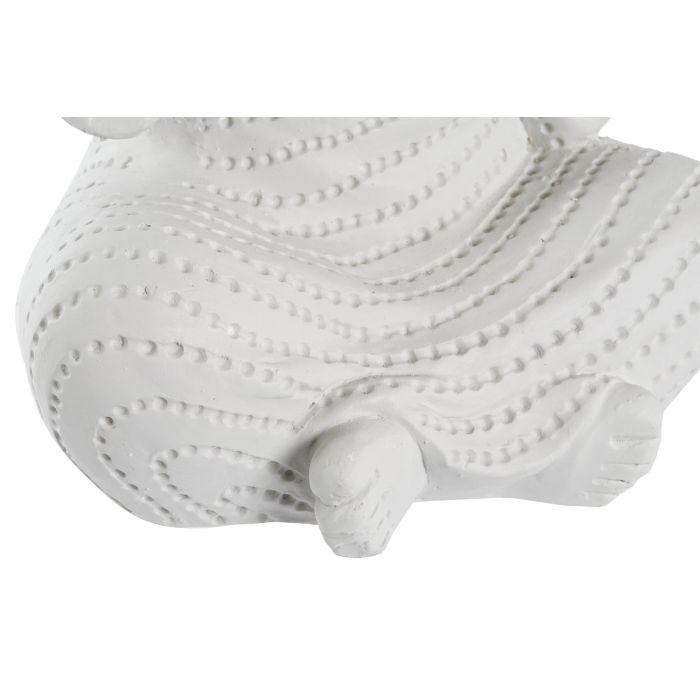 DKD Home Decor Figura Oriental Monje Blanco Magnesia 25.5 x 39 x 19 cm (2 Unidades)