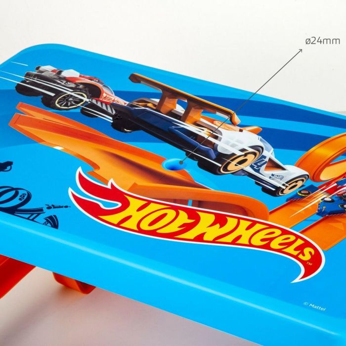 Conjunto de Mesa Infantil y Pongotodo Hot Wheels Azul Naranja Plástico 69 x 42 x 79 cm 4