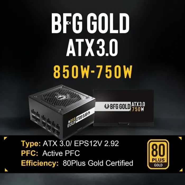 Bitfenix BFG GOLD 850W Fuente de Alimentación para PC ATX 3.0 850W 80+ Gold 1