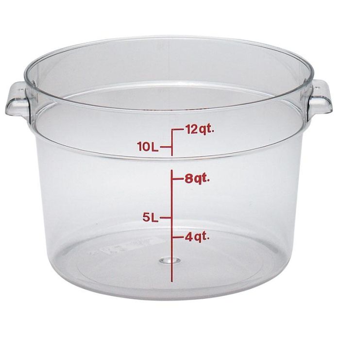 CAMBRO - RFSCW12-135 - Recipiente redondo 11,4 L - 37,8 x 37,8 cm - Transparente (Tapa no incluida)