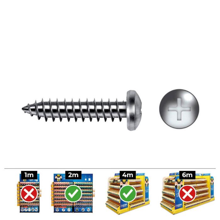 Celo Tornillo chapa alomada Philips Din 7981 5,5x25mm zincado - Caja 250 unid. 0 Celo Tornillo chapa alomada Philips Din 7981 5,5x25mm zincado - Caja 250 unid. 0