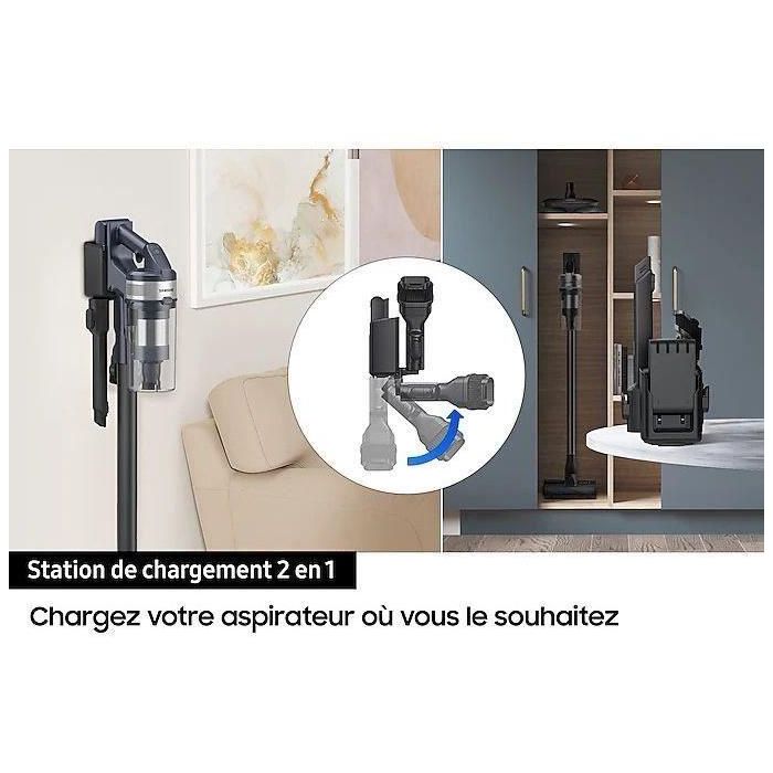 Samsung Aspiradora Vertical Jet 75E Turbo, 200 W, 60 min, 0,8 L, Gris/Azul - SAM8806095108834 5 Samsung Aspiradora Vertical Jet 75E Turbo, 200 W, 60 min, 0,8 L, Gris/Azul - SAM8806095108834 5