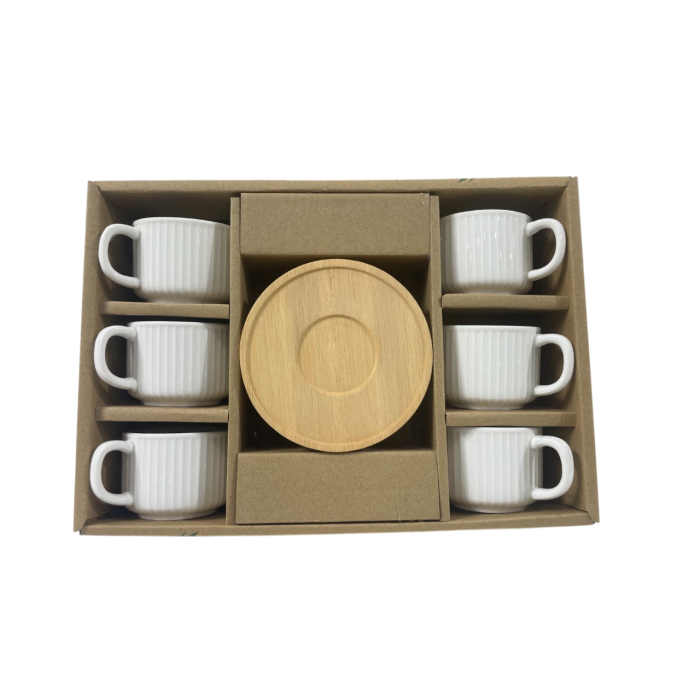 Cafe Basicos DKD Home Decor Blanco 6.3 x 4.7 x 8 cm Set de 6 0 Cafe Basicos DKD Home Decor Blanco 6.3 x 4.7 x 8 cm Set de 6 0