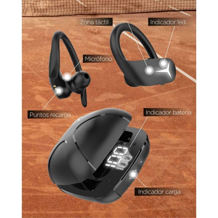 Auriculares Deportivos KSIX Sport Buds 2 700 mAh 8 Auriculares Deportivos KSIX Sport Buds 2 700 mAh 8