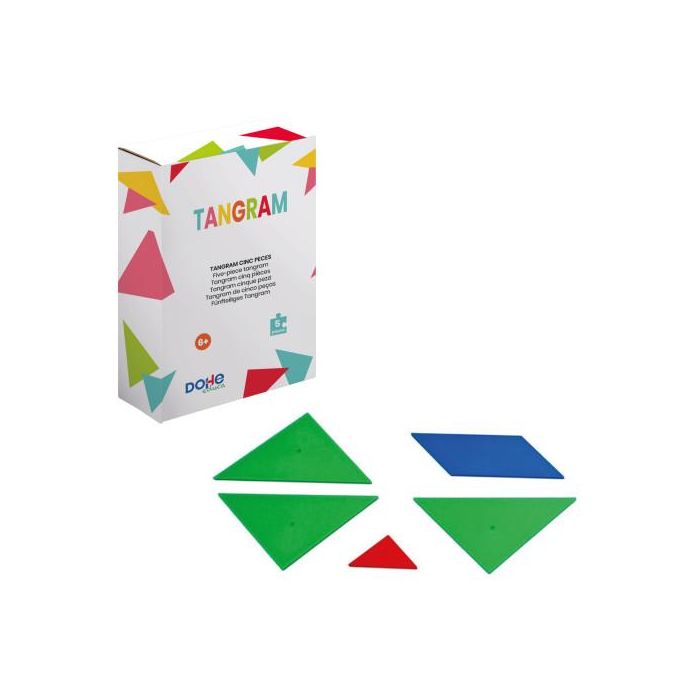 Dohe Tangram 1025 - Juego Educativo de 5 Piezas para Desarrollar la Imaginación y Creatividad, a Partir de 6 Años