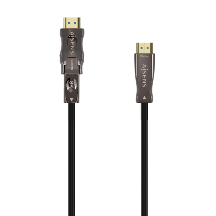 Cable HDMI 2.1 AOC 8K Desmontable Aisens A153-0644/ HDMI Macho / D Macho - HDMI Macho/ 15m/ Negro Cable HDMI 2.1 AOC 8K Desmontable Aisens A153-0644/ HDMI Macho / D Macho - HDMI Macho/ 15m/ Negro