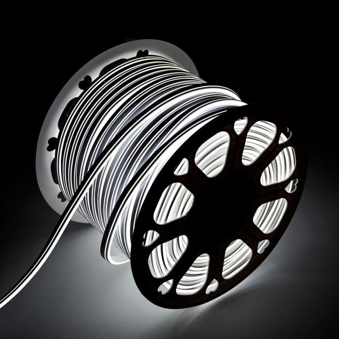Tira LED Manguera "Neon Flex" 6W 6000ºK 220VAC 8x18mm Doble 120xSMD2835 6W/M x1M 40.000H  [HO-NSPVC8x16DOY220CW]