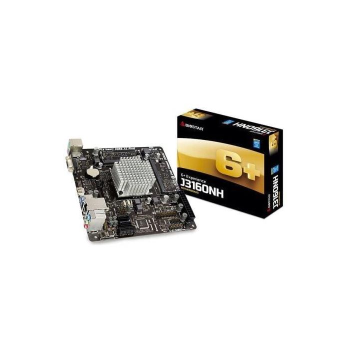 PLACA BASE BIOSTAR J3160NH - PROCESADOR INTEGRADO INTEL J3160 1.6GHZ - CHIPSET BRASWELL - 2*SO-DIMM DDR3 - VGA - HDMI - MINI ITX PLACA BASE BIOSTAR J3160NH - PROCESADOR INTEGRADO INTEL J3160 1.6GHZ - CHIPSET BRASWELL - 2*SO-DIMM DDR3 - VGA - HDMI - MINI ITX