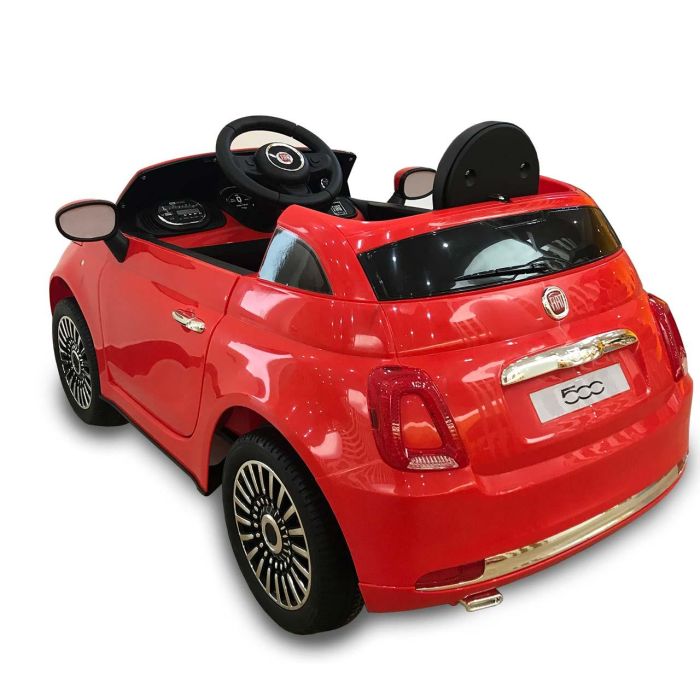 Tachan Fiat 500 6V Rojo Radio Control Coche Eléctrico Infantil Licencia Oficial con Luces Sonidos USB Puertas Abatibles y Suspensión +3 Años 4