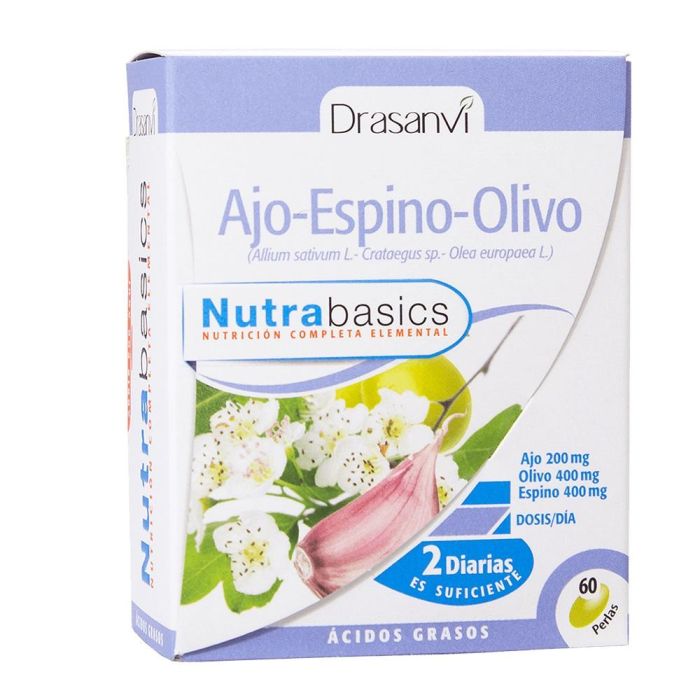 Nutrabasics - Ajo - Espino - Olivo, 60 Perlas