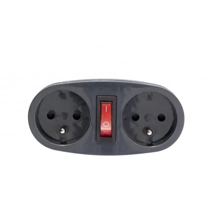 CHACON 16A Toma biplite con interruptor antracita 1 CHACON 16A Toma biplite con interruptor antracita 1