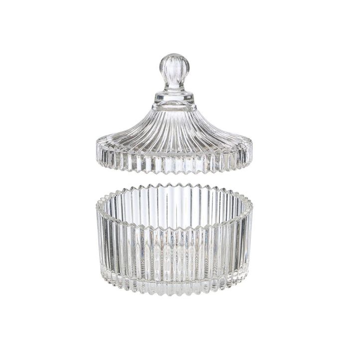 Giftdecor Bombonera de Cristal para Dulces - 10 cm x 10 cm x 14 cm, Transparente (Set de 24)