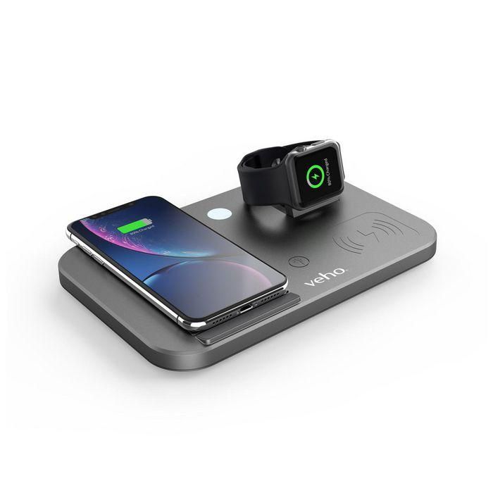 Veho The DS-7 Qi Wireless universal multi-charging station has a compact foldable design. 6 Veho The DS-7 Qi Wireless universal multi-charging station has a compact foldable design. 6